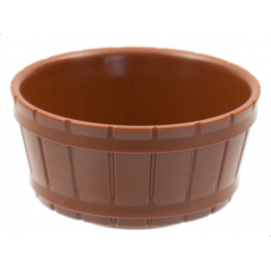 reddish brown container barrel half large