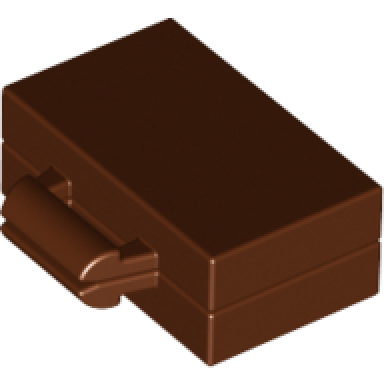reddish brown minifigure utensil briefcase suitcase