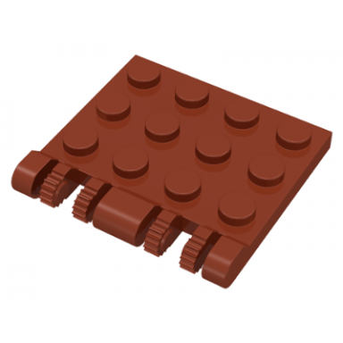 reddish brown hinge plate 3 x 4 locking dual 2 fingers