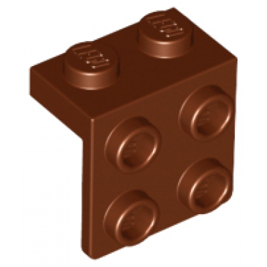 reddish brown bracket 1 x 2 - 2 x 2