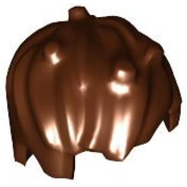 reddish brown minifigure hair short and messy