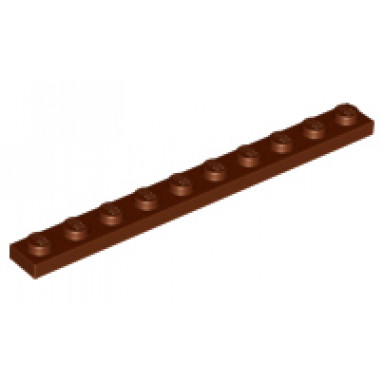 reddish brown plate 1 x 10