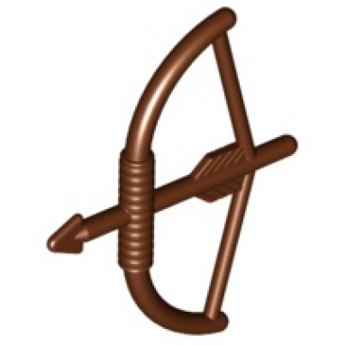 reddish brown minifigure weapon bow longbow with arrow drawn