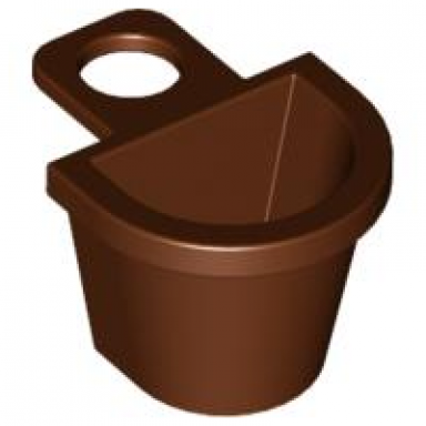 reddish brown minifigure container d-basket