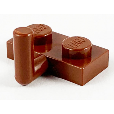 reddish brown plate modified 1 x 2 with bar arm up horizontal arm 6mm