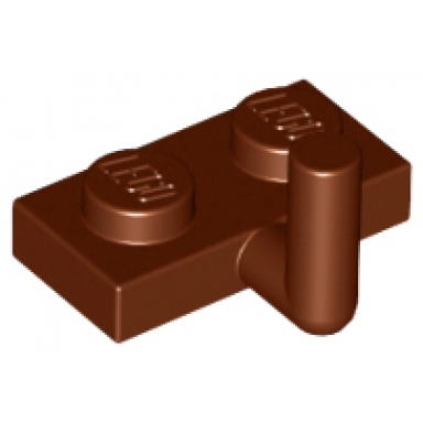 reddish brown plate modified 1 x 2 with bar arm up horizontal arm 5mm