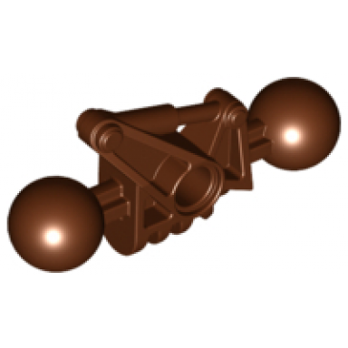 reddish brown bionicle toa metru arm lower section with 2 ball joint