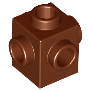 reddish brown brick modified 1 x 1 with studs on 4 sides