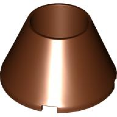 reddish brown cone 4 x 4 x 2 hollow no studs