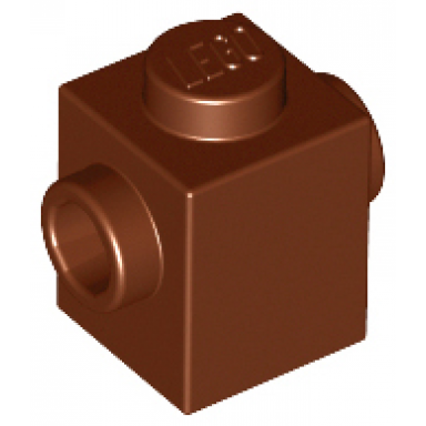 reddish brown brick modified 1 x 1 with studs on 2 sides opposite
