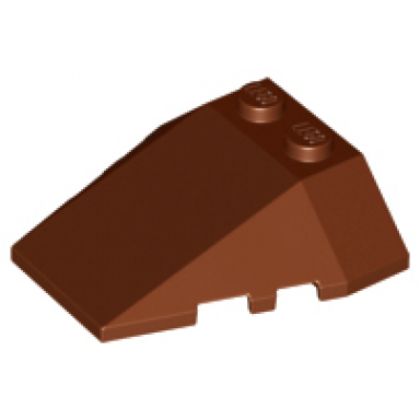 reddish brown wedge 4 x 4 triple with stud notches
