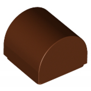 reddish brown slope curved 1 x 1 x 2 3 double