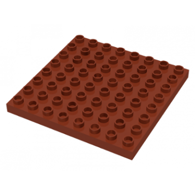 reddish brown duplo plate 8 x 8
