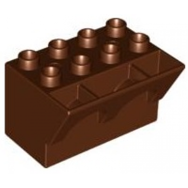 reddish brown duplo brick 3 x 4 x 2 with arched parapet