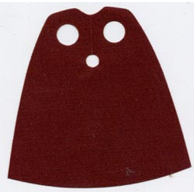 reddish brown minifigure cape cloth standard - traditional starched fabric - 4.0cm height