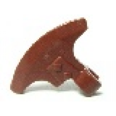 reddish brown minifigure weapon axe head with clip