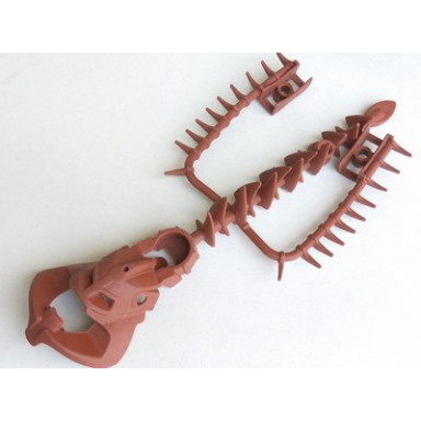 reddish brown bionicle piraka spine with mask and arm covers avak - flexible rubber
