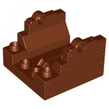 reddish brown duplo cannon base 4 x 4