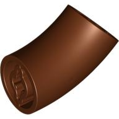 reddish brown brick round 2 x 2 d 45 degrees elbow 27.7mm standing height