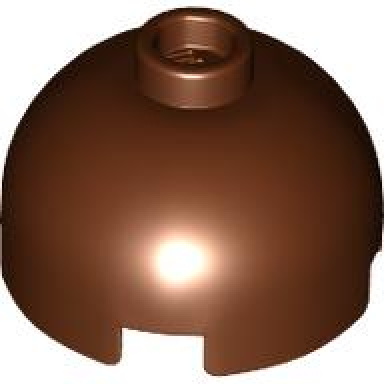 reddish brown brick round 2 x 2 dome top