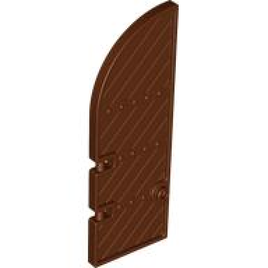reddish brown door 1 x 4 x 11 curved top