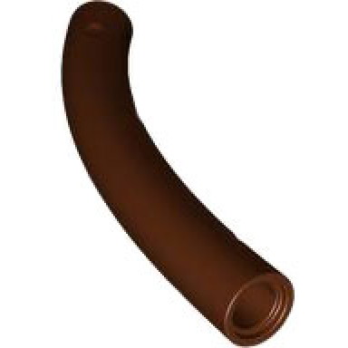 reddish brown dinosaur tail neck middle section with bar hole and technic pin hole