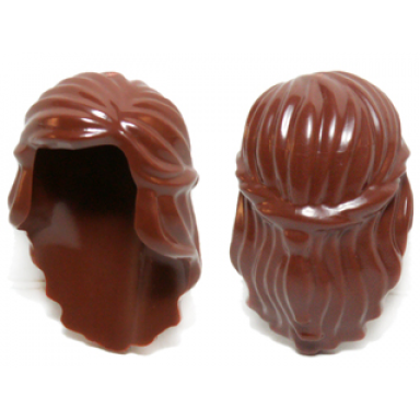 reddish brown minifigure hair female mid-length with braid around sides