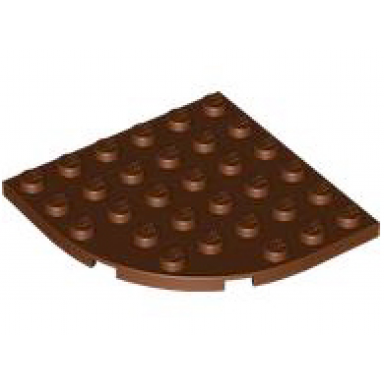 reddish brown plate round corner 6 x 6