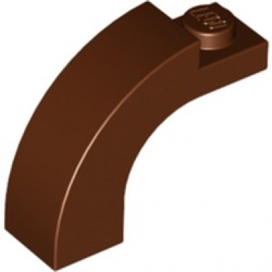 reddish brown arch 1 x 3 x 2 curved top