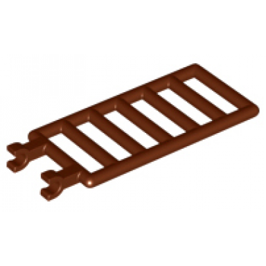 reddish brown bar 7 x 3 with 2 open u clips ladder