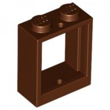 reddish brown window 1 x 2 x 2 flat front
