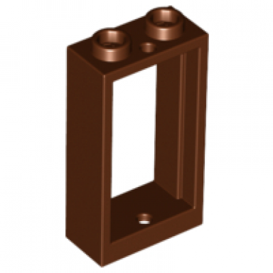 reddish brown window 1 x 2 x 3 flat front