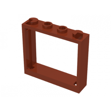 reddish brown window 1 x 4 x 3 - no shutter tabs