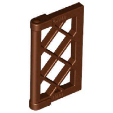 reddish brown pane for window 1 x 2 x 3 lattice with thick corner tabs