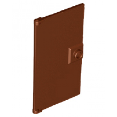 reddish brown door 1 x 4 x 6 with stud handle
