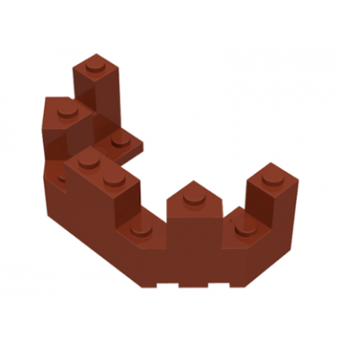 reddish brown castle turret top 4 x 8 x 2 1 3