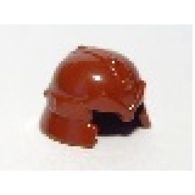 reddish brown minifigure headgear helmet castle with cheek protection and studded bands dwarf