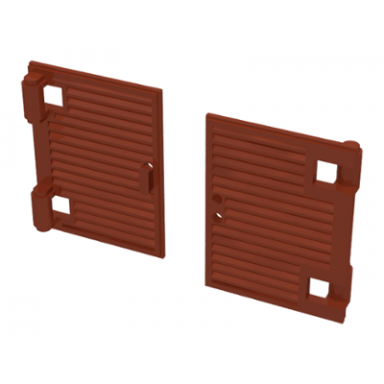 reddish brown shutter for window 1 x 2 x 3 with hinges and handle