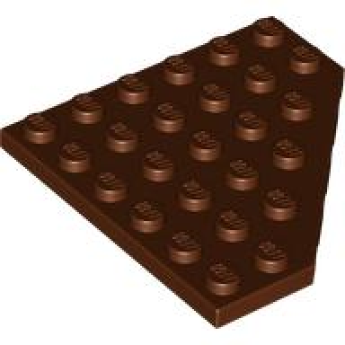 reddish brown wedge plate 6 x 6 cut corner