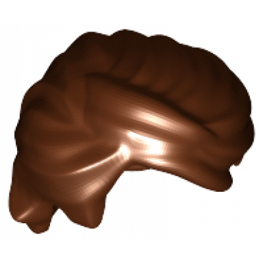 reddish brown minifigure hair swept back tousled