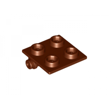 reddish brown hinge brick 2 x 2 top plate