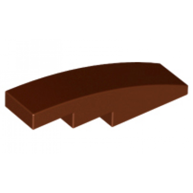reddish brown slope curved 4 x 1