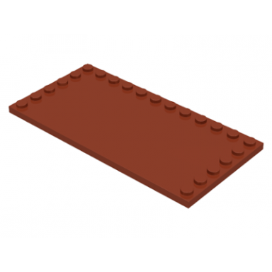 reddish brown tile modified 6 x 12 with studs on edges