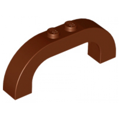 reddish brown arch 1 x 6 x 2 curved top