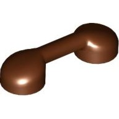 reddish brown bar 1 x 3 with 2 stud receptacles radio handle telephone handset