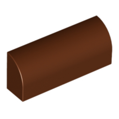 reddish brown slope curved 1 x 4 x 1 1 3