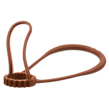 reddish brown belville horse bridle - flexible rubber