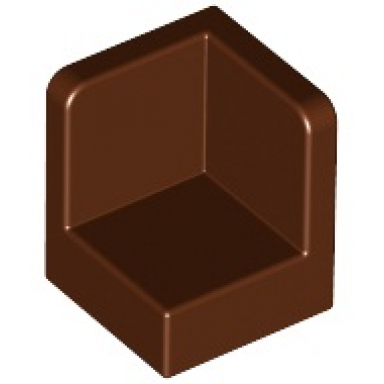 reddish brown panel 1 x 1 x 1 corner