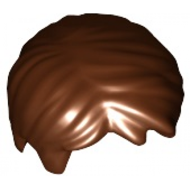 reddish brown minifigure hair short tousled with side part
