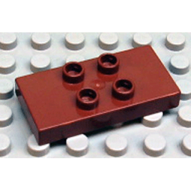 reddish brown duplo tile modified 2 x 4 x 1 2 thick with 4 center studs
